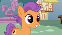 Tender Taps smiling at Apple Bloom S6E4