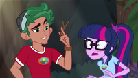 Timber Spruce pulls a twig out of Twilight's hair EG4