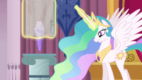 Celestia putting the crystal back into its place S3E01