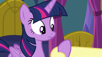 Fluttershy grabs Twilight Sparkle's hoof again S7E20