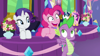 Pinkie cheering for Starlight and friends S7E1