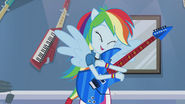 Rainbow Dash hugging guitar EG2