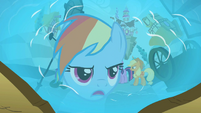 Rainbow Dash in reflection 'I hope I never see you again' S2E01
