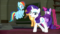 Rarity "we'll be ready for the grand opening tonight" S6E9