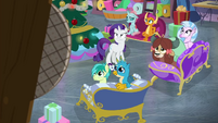 Rarity and Young Six look at P.A. system BGES3