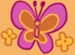 Butterfly and two flowers (in some merchandise and promotional material)