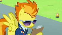 Spitfire writing Vapor Trail's final evaluated score S6E24