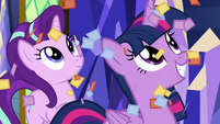 Twilight and Starlight watch confetti rain S8E2