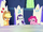 AJ, Rarity, and Fluttershy unamused; Pinkie cracks up S6E15.png