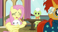 Fluttershy giggles at her own pun S9E16