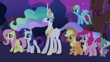 Main 5, Spike, and Celestia S03E13