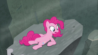 Pinkie Pie looking for Maud on the ledge S7E4