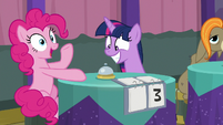 Pinkie Pie thinks of an answer S9E16