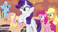 Rarity and company gasping S4E01