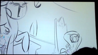 S5 animatic 40 Pinkie Pie laughs as Fluttershy notices her cutie mark