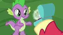 Spike looking hungrily at the gem S9E23