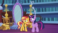 Sunset Shimmer looking embarrassed EGFF