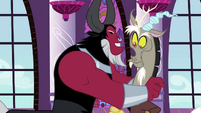 Tirek wearing Discord his medallion S4E26