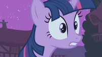 Twilight can't believe Snips and Snails lured the ursa to Ponyville on purpose.