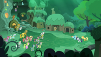 Ponies see 'Rarity', 'Rainbow Dash', and 'Applejack' S5E26