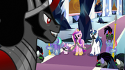 Sombra tells Shining and Cadance to kneel S9E1