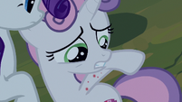 Sweetie Belle still covered in Fly-der bites S7E16