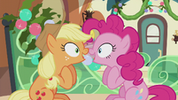 Applejack and Pinkie "I was gonna say that!" S5E20