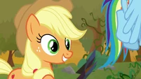 Applejack excited to see the princesses S9E2