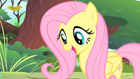 Fluttershy looks at the CMC S1E23