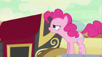 Pinkie Pie about to get on the other coach S2E14