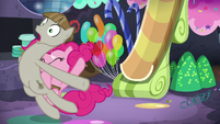Pinkie crashes into Mudbriar from behind S8E3