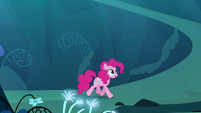 Pinkie trotting through the dream Mirror Pool S5E13