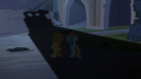 Shadow on Applejack and Rainbow Dash S4E03