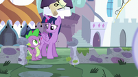 Twilight and Spike looking at each other S5E12