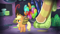 AJ remembers Pinkie has a party-planning cave S7E23
