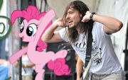 Andrew WK and Pinkie Pie Facebook image