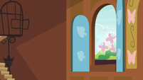 Fluttershy's cutie mark floats out the window S5E23