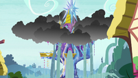 Rainwater floods the Castle of Friendship S6E21