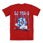 WeLoveFine.com "DJ PON-3 Sparkle PAPERCRAFT" shirt (men's, red) depicting DJ Pon-3