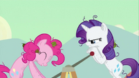 Pinkie Pie and Rarity on a Handcart 2 S2E14