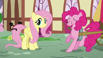 Pinkie backs up very fast S5E19