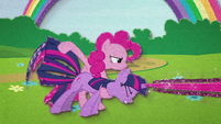 Pinkie uses Twilight like a magic gatling gun BFHHS3