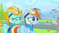 Rainbow Dash & Lightning Dust dang! S3E7