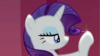 Rarity looking at her sparkling hoof S7E14