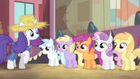 Sweetie Belle, Scootaloo and the other fillies.