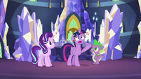 Twilight "what in Equestria could be going on there?!" S7E10