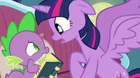 Twilight asks Spike if her old friends think she's a bad friend S5E12