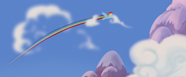 Rainbow Dash flying through the sky MLPTM