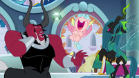 Tirek, Cozy, and Chrysalis laughing loudly S9E24