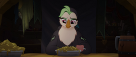 Captain Celaeno eating a bowl of slop MLPTM